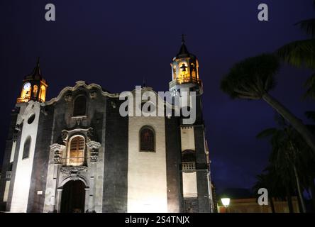 L'Iglesia Nuestra Senora de la Consepcion nel centro della città di la Orotava sull'isola di Tenerife sulle isole Canarie della Spagna Foto Stock