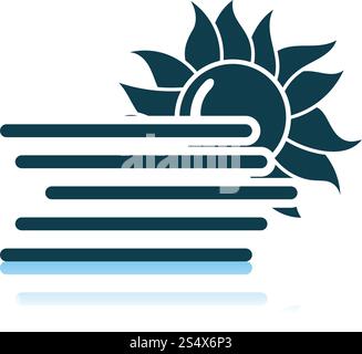 Icona di nebbia. Ombra di Design di riflessione. Illustrazione Vettoriale. Illustrazione Vettoriale