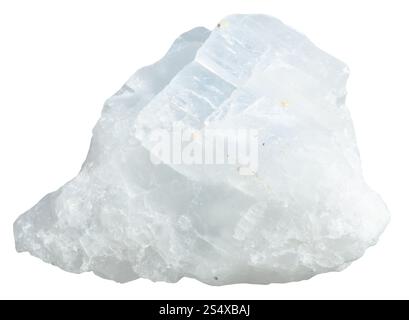 Le riprese in modalità macro della collezione di roccia naturale - cristallino bianco magnesite pietra minerale isolato su sfondo bianco Foto Stock