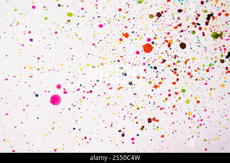Astratto spruzzi di acquerello disegnati a mano Foto Stock