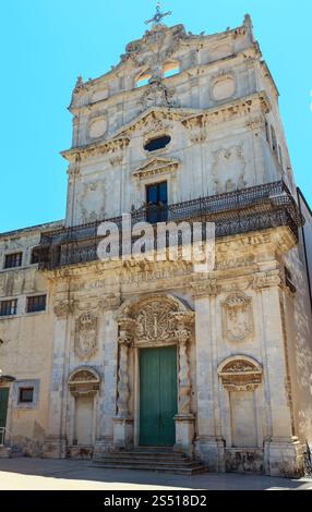 Chiesa di Santa Lucia alla Badia, proprio vicino alla Cattedrale di Siracusa (Isola di Ortigia a città di Siracusa, Sicilia, Italia). Belle foto di viaggio Foto Stock