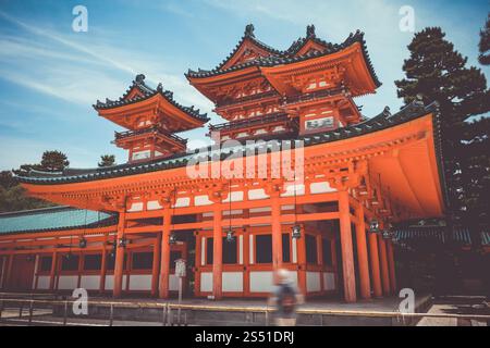 Tempio del santuario Heian Jingu a Kyoto, Giappone. Tempio del santuario Heian Jingu, Kyoto, Giappone Foto Stock