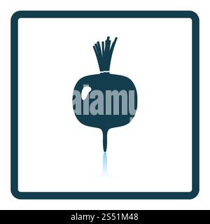 Ravanelli icona. Ombra di design di riflessione. Illustrazione Vettoriale. Foto Stock