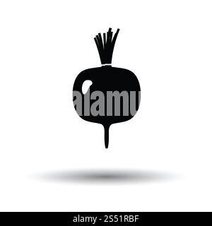 Ravanelli icona. Sfondo bianco con ombra design. Illustrazione Vettoriale. Foto Stock