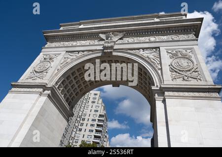 Washington Arch, Washington Square Park, New York City, Stati Uniti Foto Stock