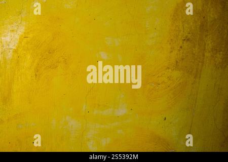 Parete testurizzata sfondo dipinto spazzolato, Abstract colore olio arancione Foto Stock