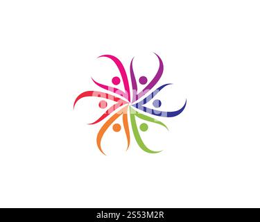 Adozione e community care Logo modello icona vettore Foto Stock