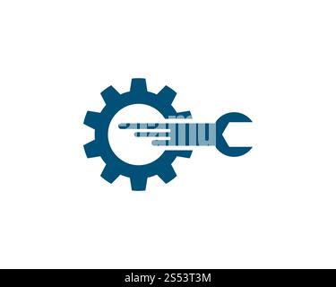 Modello di icona vettore logo riparazione automatica Foto Stock