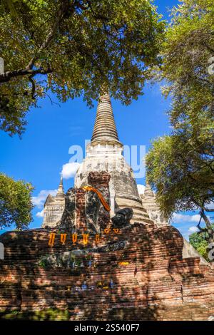Tempio Wat Phra si Sanphet ad Ayutthaya, Thailandia. Tempio Wat Phra si Sanphet, Ayutthaya, Thailandia Foto Stock
