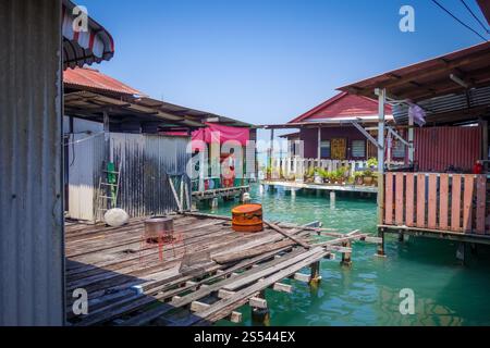 Molo di George Town Chew a Penang, Malesia. George Town Chew Jetty, Penang, Malesia Foto Stock