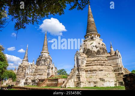 Tempio Wat Phra si Sanphet ad Ayutthaya, Thailandia. Tempio Wat Phra si Sanphet, Ayutthaya, Thailandia Foto Stock