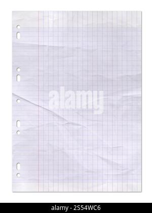 Sfondo della trama del vecchio foglio di carta con rivestimento usurato. Vecchio sfondo con trama di carta usurata Foto Stock