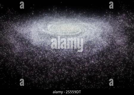 rendering 3d della galassia a spirale Foto Stock
