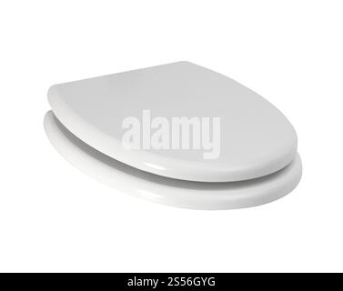 seduta del wc isolata su sfondo bianco. sedile del wc Foto Stock