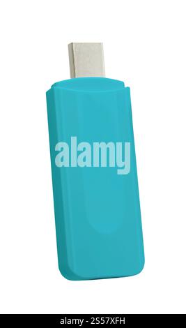 In prossimità di una memoria flash USB isolato su bianco Foto Stock