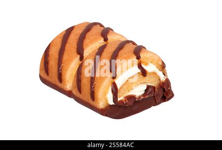 Rotolo di inceppamento arancione isolato su sfondo bianco Foto Stock