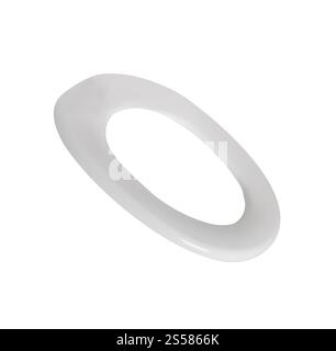 Coperchio per sedile WC isolato su sfondo bianco Foto Stock