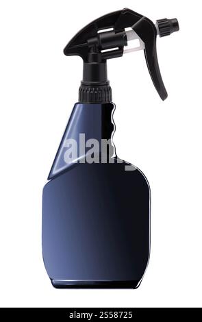 Flacone in plastica per pulitore a pistola spray Foto Stock