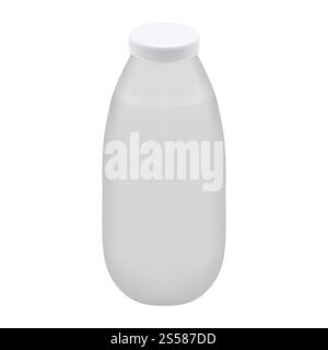 Bianco contenitore in plastica isolato su sfondo bianco Foto Stock