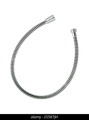 Tubo flessibile corrugato doccia isolate su sfondo bianco Foto Stock