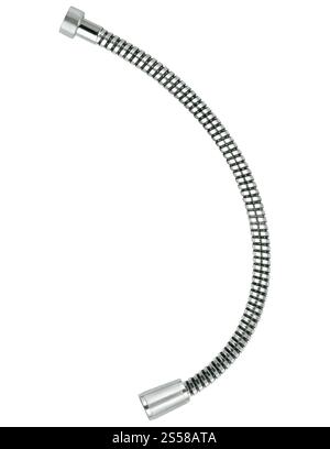 Tubo per doccia isolato su bianco Foto Stock