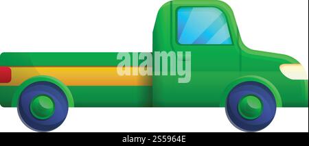 Icona verde di prelievo. Cartoni animati dell'icona vettoriale verde per il web design isolato su sfondo bianco. Icona verde di prelievo, stile cartoni animati Illustrazione Vettoriale