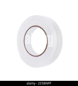 rotolo di nastro di mascheratura isolato su sfondo bianco. rotolo di nastro di mascheratura su bianco Foto Stock