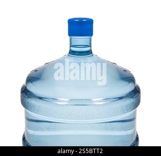 grande flacone in plastica per acqua potabile isolato su sfondo bianco. grande bottiglia di plastica per acqua potabile Foto Stock
