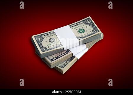 Frammento di un edificio abbandonato a due piani dopo operazioni militari a Donetsk Foto Stock