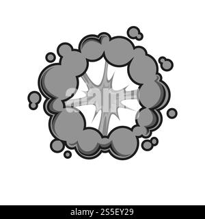 Nuvole di esplosioni sonore a bolla per fumetti o cartoni animati con esplosioni e raffiche. Icona piatta isolata dal vettore. Nuvole di esplosioni sonore a bolla per fumetti o cartoni animati con esplosioni e raffiche di nuvole Illustrazione Vettoriale
