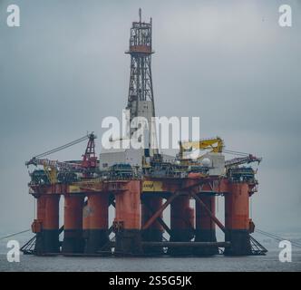 Piattaforme petrolifere a Cromarty Point, Highlands, Scozia Foto Stock