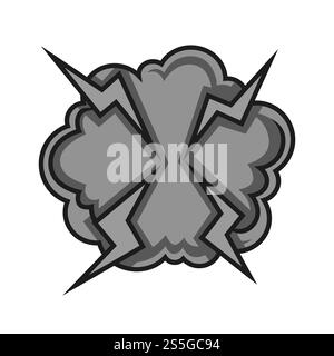 Nuvole di esplosioni sonore a bolla per fumetti o cartoni animati con esplosioni e raffiche di nuvole. Icona piatta isolata dal vettore. Nuvole di esplosioni sonore a bolla per fumetti o cartoni animati con esplosioni e raffiche di nuvole Illustrazione Vettoriale