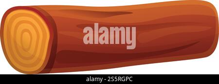 Icona ad albero a metà taglio. Cartone animato dell'icona vettoriale ad albero a metà taglio per la progettazione Web isolato su sfondo bianco. Icona albero a metà taglio, stile cartone animato Illustrazione Vettoriale