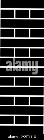 Mattoni colonne in pila Jenga gioco per la casa adulti e bambini tempo libero Giochi da tavolo icona blocco di legno colore nero illustrazione vettoriale stile piatto immagine semplice. Mattoni colonne in pila Jenga gioco per il tempo libero per adulti e bambini Giochi da tavolo icona blocco di legno colore nero illustrazione vettoriale immagine in stile piatto Illustrazione Vettoriale