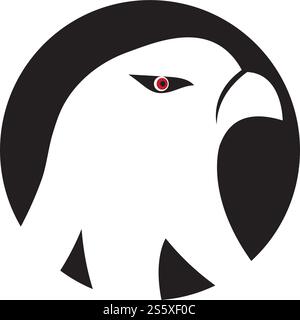 Falcon modello Logo illustrazione vettoriale design Illustrazione Vettoriale