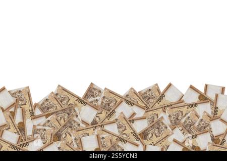 Gabor Bethlen tra i suoi scienziati foto di Madarasz Viktor su ungherese 2000 Forints 2013 Banknote Close Up pattern. Gabor Bethlen tra i suoi Foto Stock