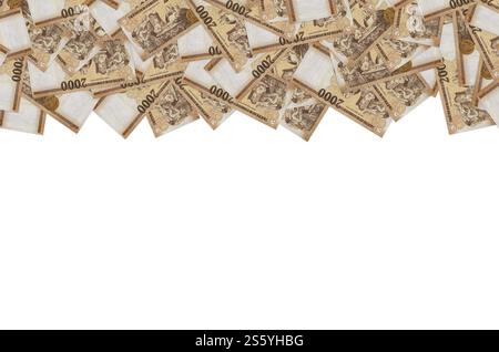 Gabor Bethlen tra i suoi scienziati foto di Madarasz Viktor su ungherese 2000 Forints 2013 Banknote Close Up pattern. Gabor Bethlen tra i suoi Foto Stock