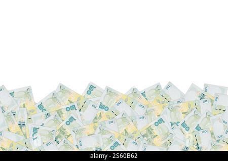 Monumento del re Ramkhamhaeng il grande su 20 baht Thailandia di bancomat da vicino. Monumento del re Ramkhamhaeng il grande su 20 Baht Thailandia soldi Foto Stock