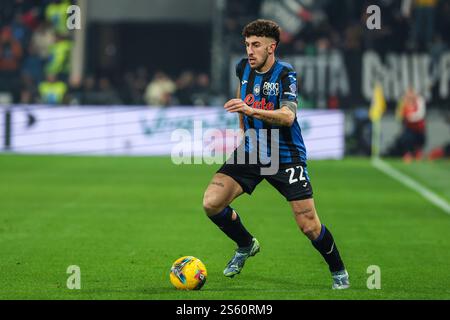 Bergamo, Italia. 14 gennaio 2025. Matteo Ruggeri dell'Atalanta BC visto in azione durante la partita di calcio di serie A 2024/25 tra l'Atalanta BC e la Juventus FC al Gewiss Stadium credito: dpa/Alamy Live News Foto Stock