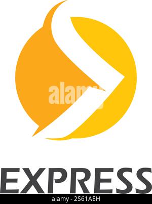 Modello vettoriale di ilustration del logo Express Illustrazione Vettoriale