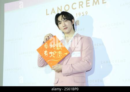 Taipei. 15 gennaio 2025. L'attore taiwanese KURT partecipa all'evento di lancio del marchio SkinCare a Taipei, il 15 gennaio 2025. (Foto di Costfoto/NurPhoto) credito: NurPhoto SRL/Alamy Live News Foto Stock