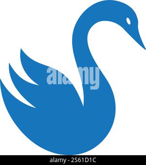 Swan modello logo illustrazione vettoriale design Illustrazione Vettoriale