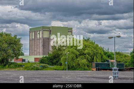 La centrale nucleare di Berkeley Magnox fu dismessa il 2 luglio 2019, Berkeley, Gloucestershire, Regno Unito Foto Stock