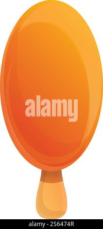 Icona cremosa a forma di papavero. Cartone animato con icona vettoriale cremosa a forma di papavero per il web design isolato su sfondo bianco. Icona cremosa a forma di cartoni animati Illustrazione Vettoriale