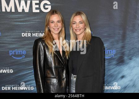 Cheyenne Pahde und Valentina Pahde bei der Premiere FITZEKS DER HEIMWEG im Delphie Filmpalast a Berlino AM 14.01.2025 *** Cheyenne Pahde e Valentina Pahde alla prima di FITZEKS DER HEIMWEG al Delphie Filmpalast di Berlino il 14 01 2025 Foto Stock