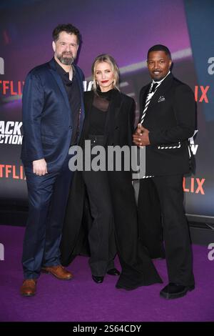 Il Regisseur Seth Gordon, Cameron Diaz und Jamie Foxx bei der Back in Action Kino Premiere AM 15.01.2025 a Berlino Back in Action Kinopremiere a Berlino *** il regista Seth Gordon, Cameron Diaz e Jamie Foxx alla prima cinematografica Back in Action il 15 01 2025 a Berlino prima cinematografica Back in Action a Berlino Foto Stock