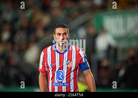 Elche, Spagna, 15 gennaio 2025. Koke Jorge Resurreccion Merodio dell'Atletico de Madrid alla Coppa del Rey 16. Crediti: Vicente Vidal Fernandez/Alamy Live News Foto Stock
