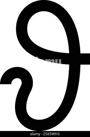 Simbolo greco Theta icona Teta Zeta colore nero illustrazione vettoriale stile piatto immagine semplice. Simbolo greco Theta icona Teta Zeta colore nero illustrazione vettoriale immagine in stile piatto Illustrazione Vettoriale