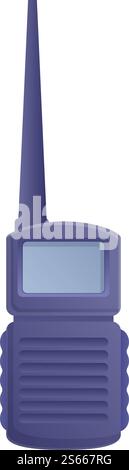 Icona walkie talkie chiamata. Cartoni animati dell'icona vettoriale walkie talkie per la progettazione Web isolata su sfondo bianco. Icona walkie talkie, stile cartoon Illustrazione Vettoriale