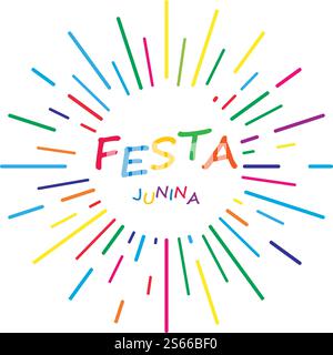 Modello di design vettoriale Festa junina Illustrazione Vettoriale